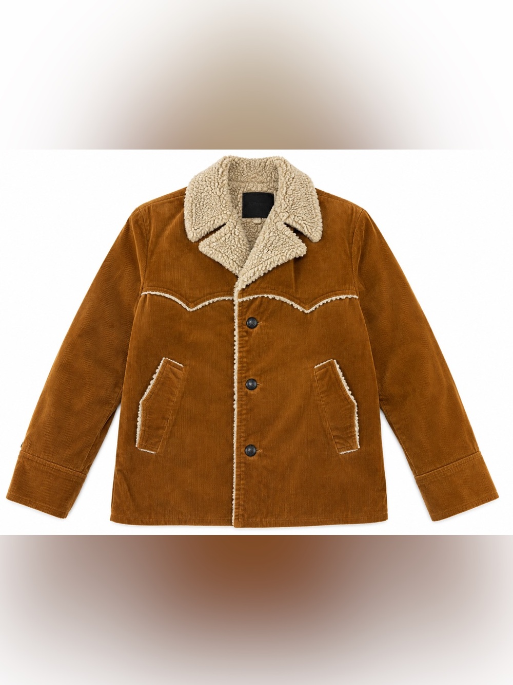 Vintage JCPenney Sherpa Lined Corduroy Ranch Jacket‎ Brown Western Coat M